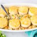 Biscuit Chicken Pot Pie (With Frozen Veggies)