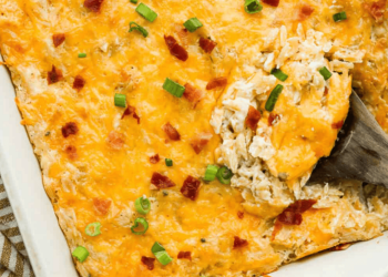 Creamy Crack Chicken Orzo with Bacon and Ranch