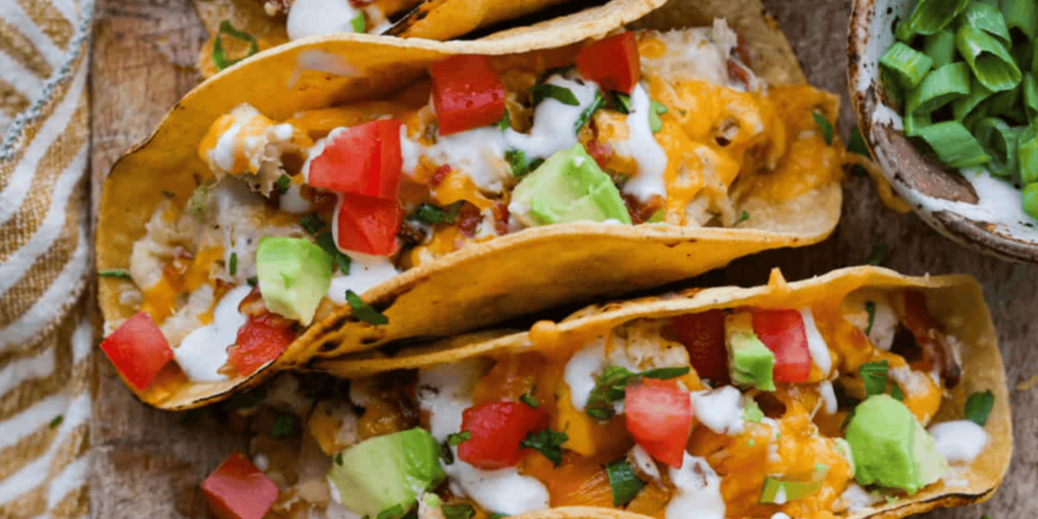 Crack Chicken Tacos with Bacon and Ranch