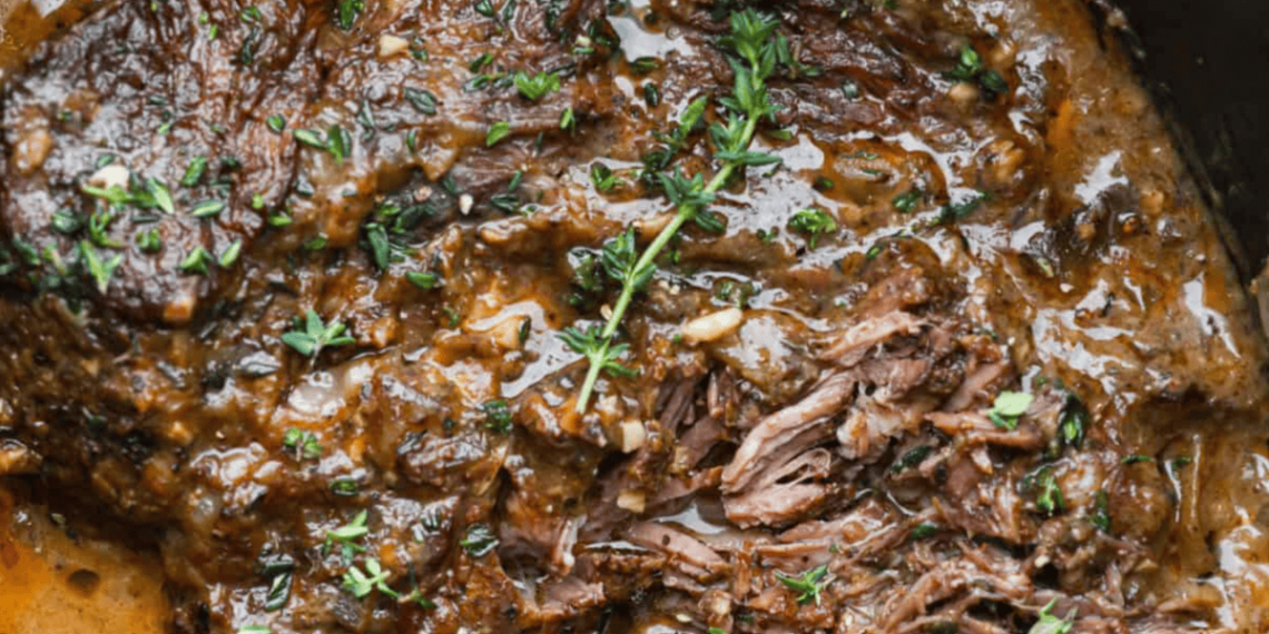 Fall Apart Horseradish Pot Roast (Slow Cooker)