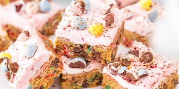 Cadbury Mini Egg Cookie Bars