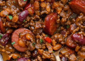 Loaded Baked Beans (Easy BBQ Side Dish with Bacon)