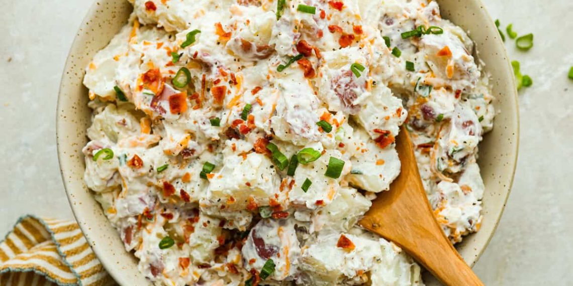 Crack Potato Salad with Bacon and Ranch (Easy Summer Side)