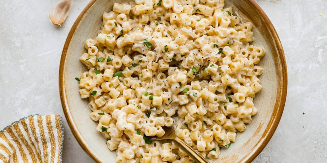 Creamy Garlic Ditalini Pasta (Easy 20-Minute Recipe)