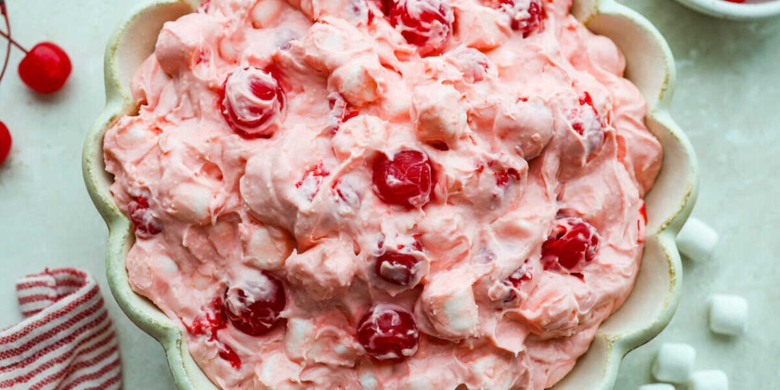 Cherry Cheesecake Fluff Salad (Easy No-Bake Dessert)