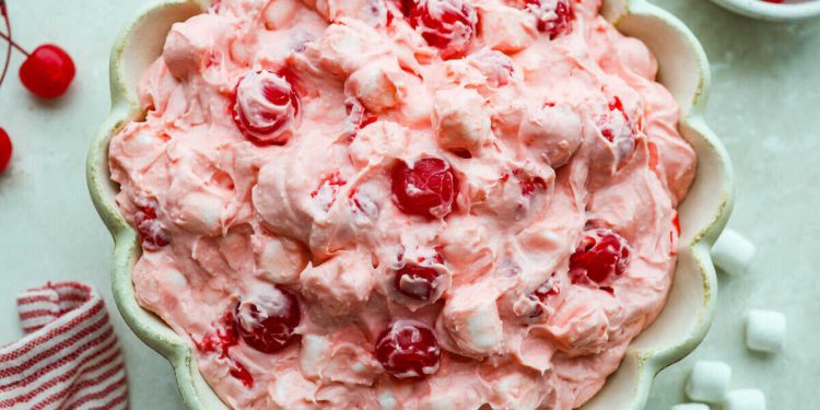 Cherry Cheesecake Fluff Salad (Easy No-Bake Dessert)