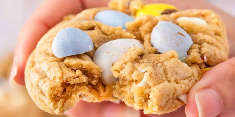Mini Egg Chocolate Chip Cookies (with White Chocolate Chips)