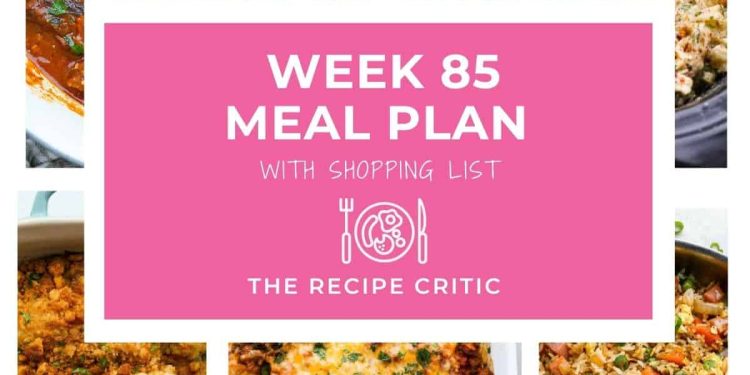 Easy Weekly Meal Plan Simple Family Dinners with Grocery List
