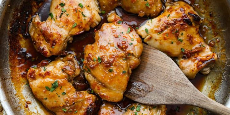 Brown Sugar Garlic Chicken Thighs